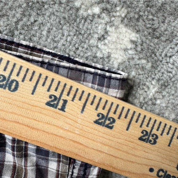 Savane Men's 3XL Grey & Tan Plaid Flat Front Shorts Preppy Classic Smart Casual - Picture 8 of 11